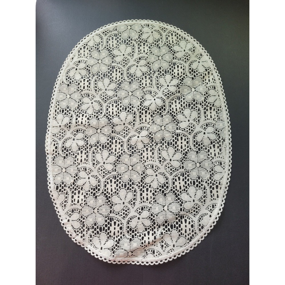 Vintage Lace Cream Ivory Ecru Beige Placemats Lot (8) 18X13.5
